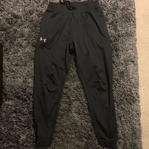 Men’s black colored Under Armour Joggers.